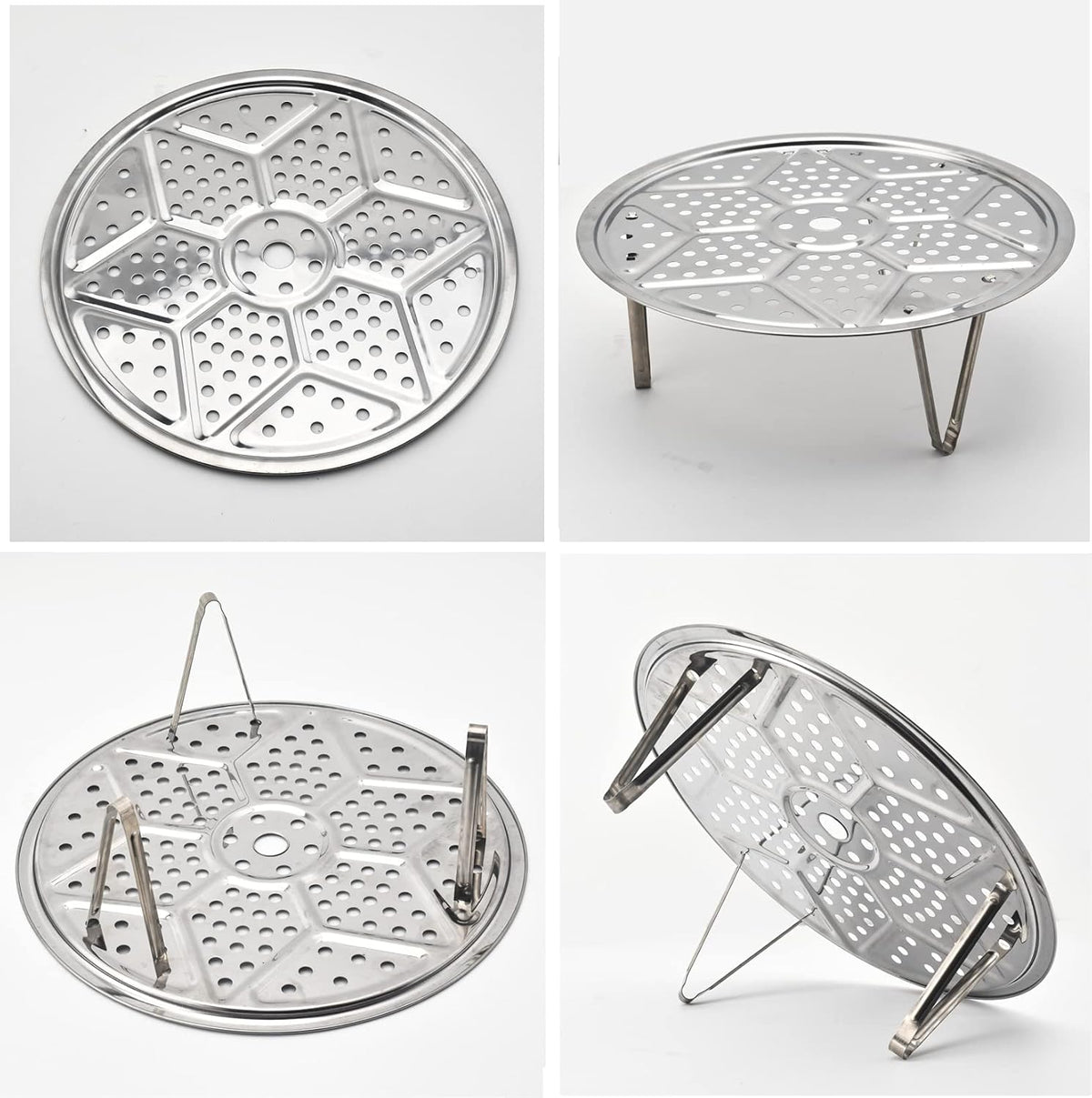 11-Inch Round Stainless Steel Steamer Rack (2 Pack) B133938