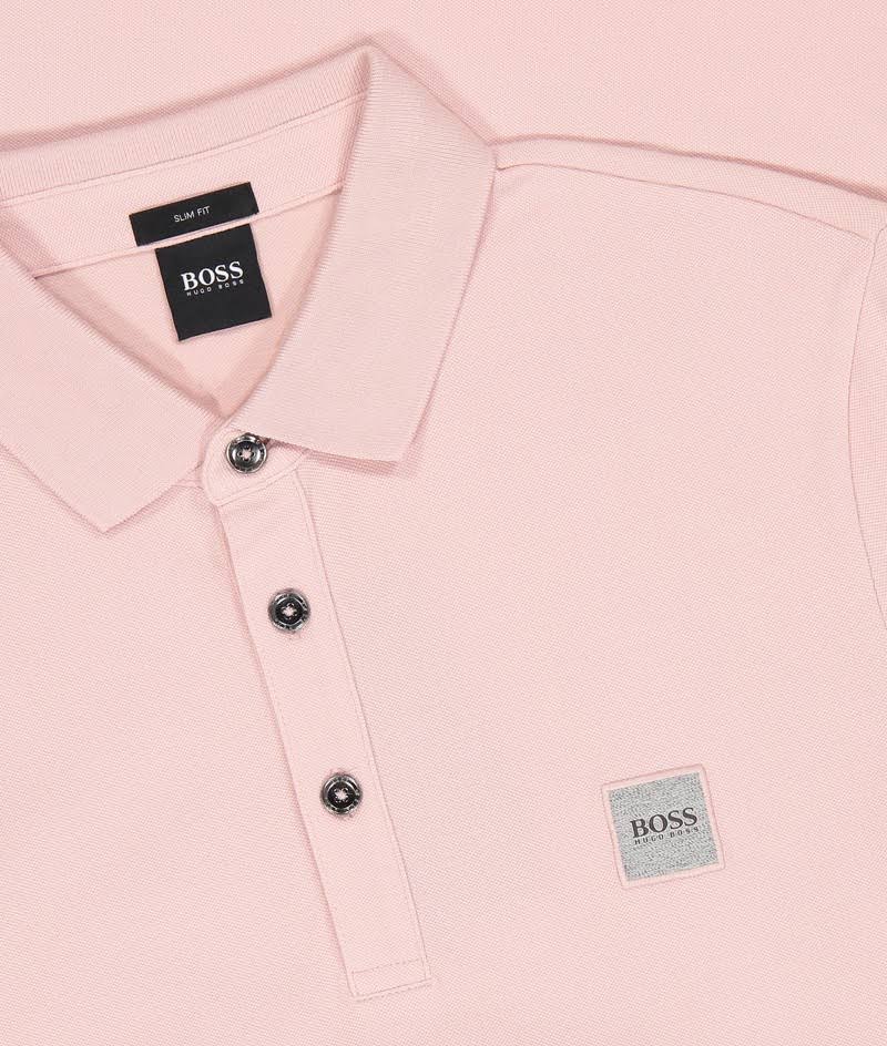 Pink Slim-Fit Piqué Polo H3108