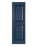 Raised Panel Exterior Decorative Shutters Bedford Blue - 15 x 55 in. N2790