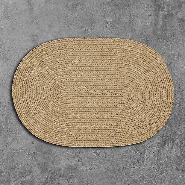 Cuban Sand 3' Round Braided Rug X25558