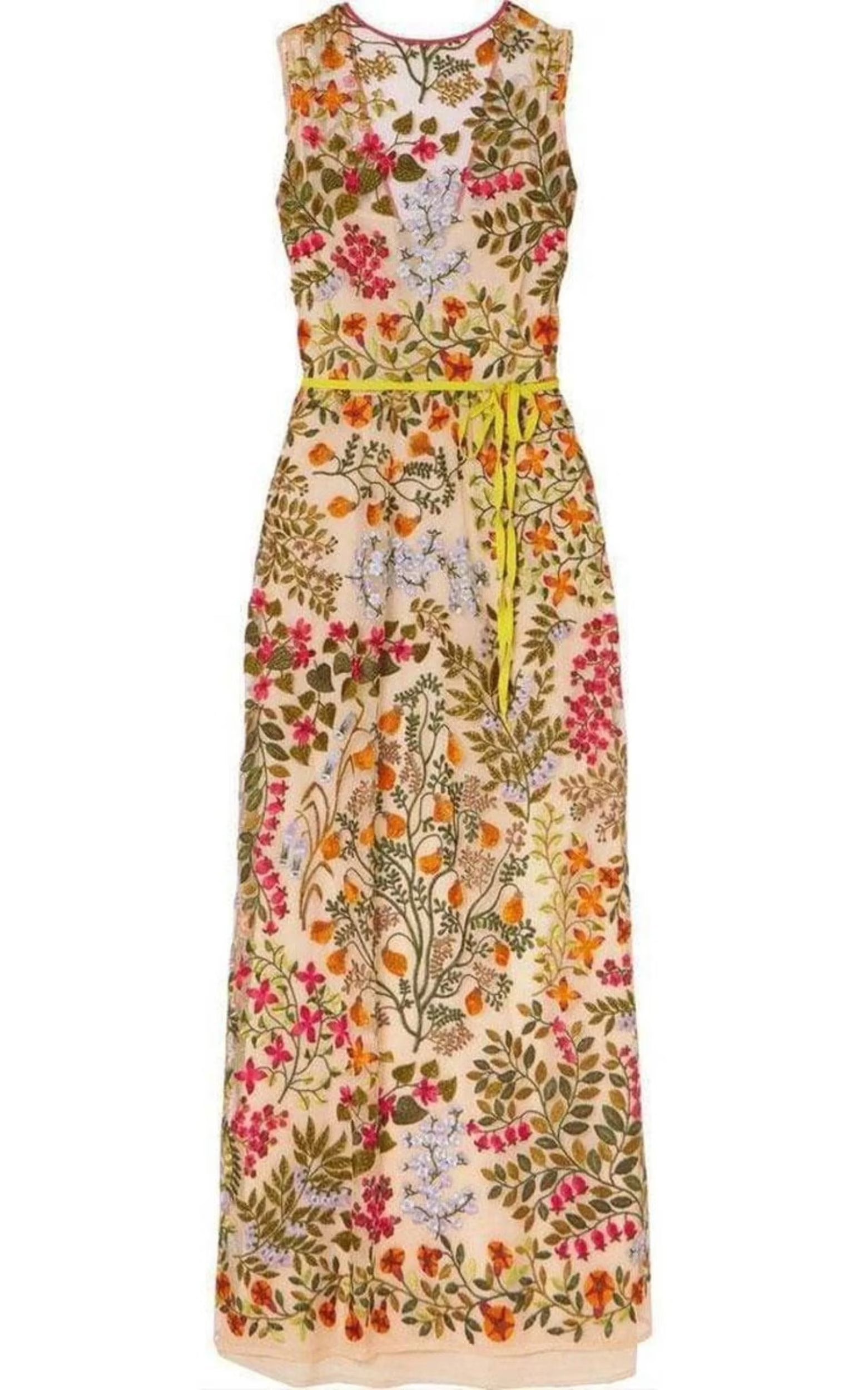 Embroidered Tulle Maxi Dress P167