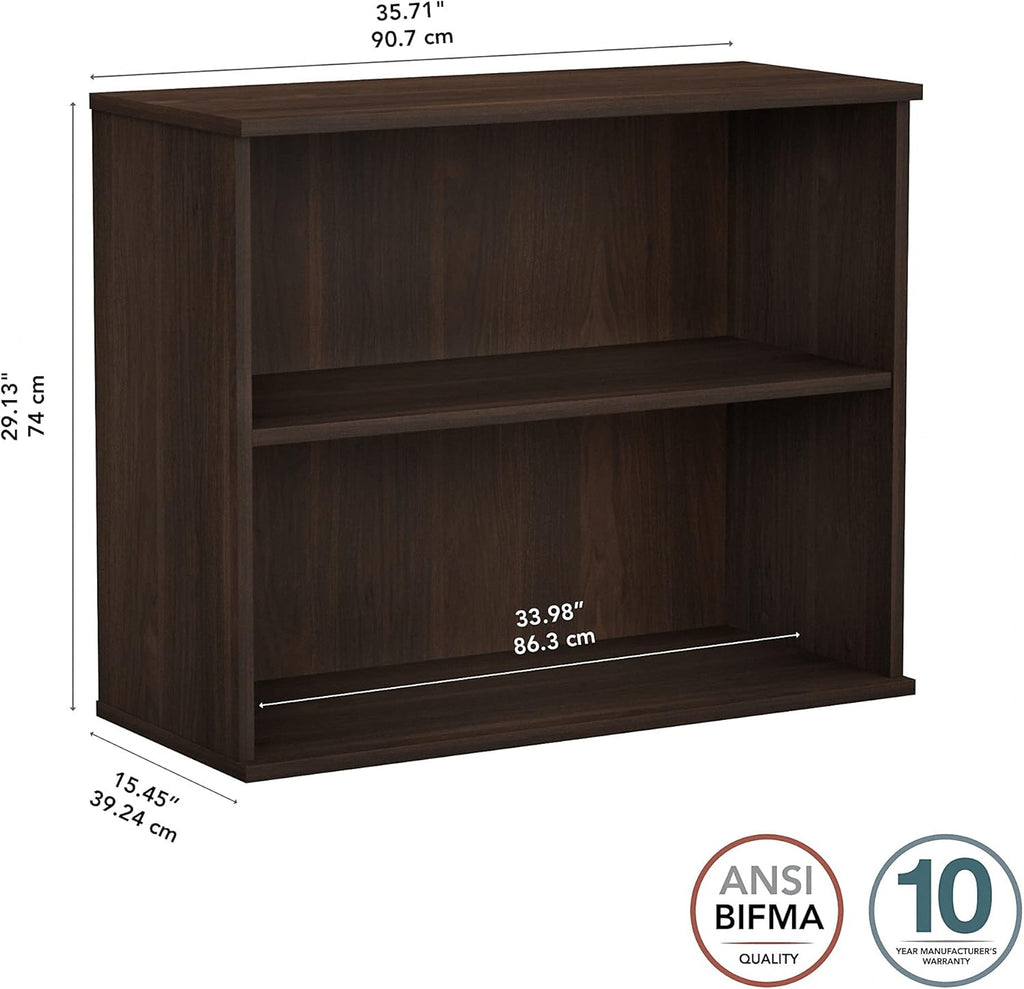 Black Walnut 2 Shelf Bookcase V765