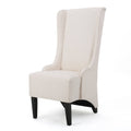 Beige High-Back Fabric Dining Chair S4368