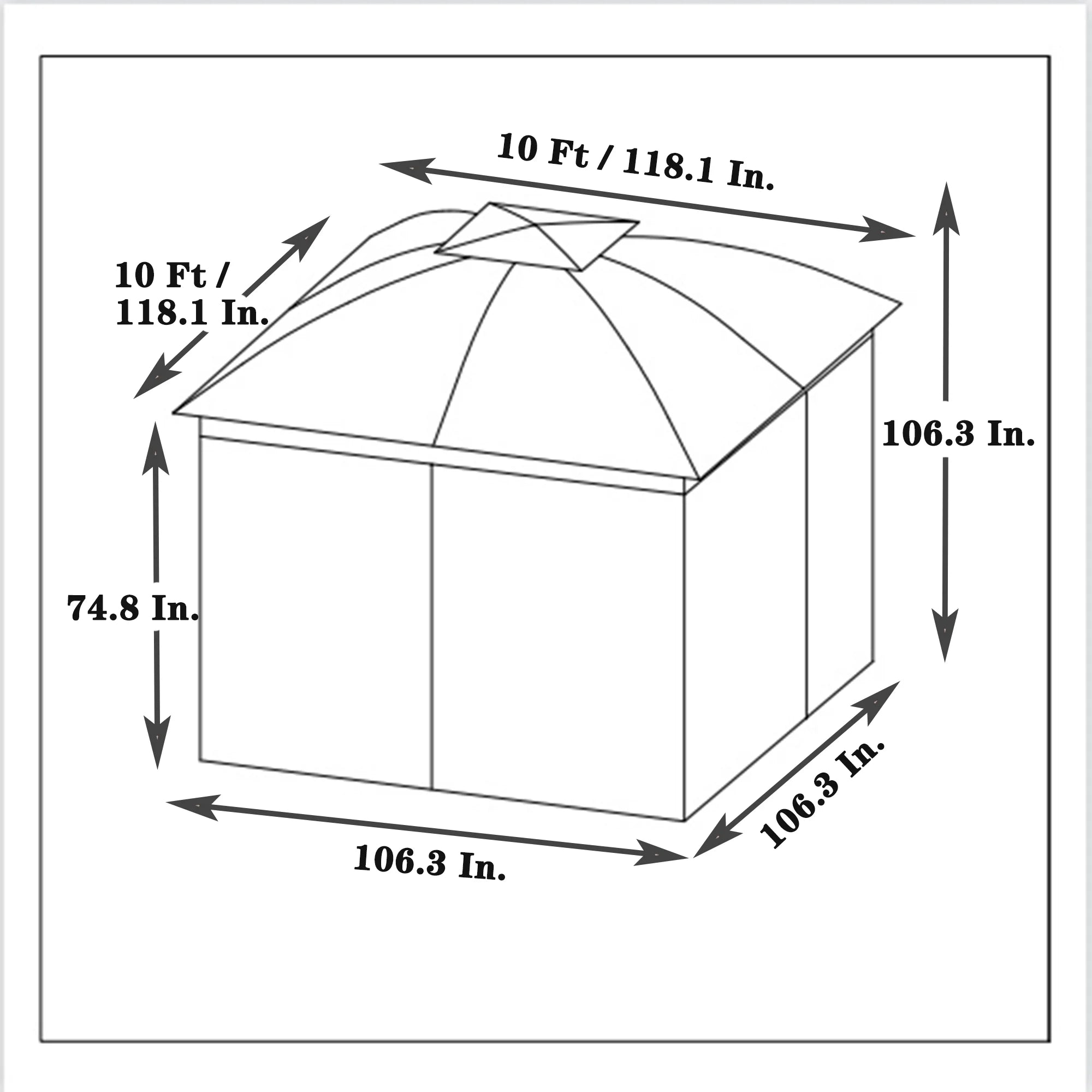 10'x10' Double Roof Outdoor Canopy Shelter Tent N27121