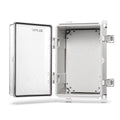 Clear Hinged Cover Junction Box with Mounting Plate, ABS Plastic Grey, Pack of 2 G45157