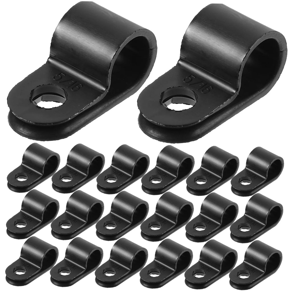 Black 100 Pcs Wire Cable Clips Clamps K724899