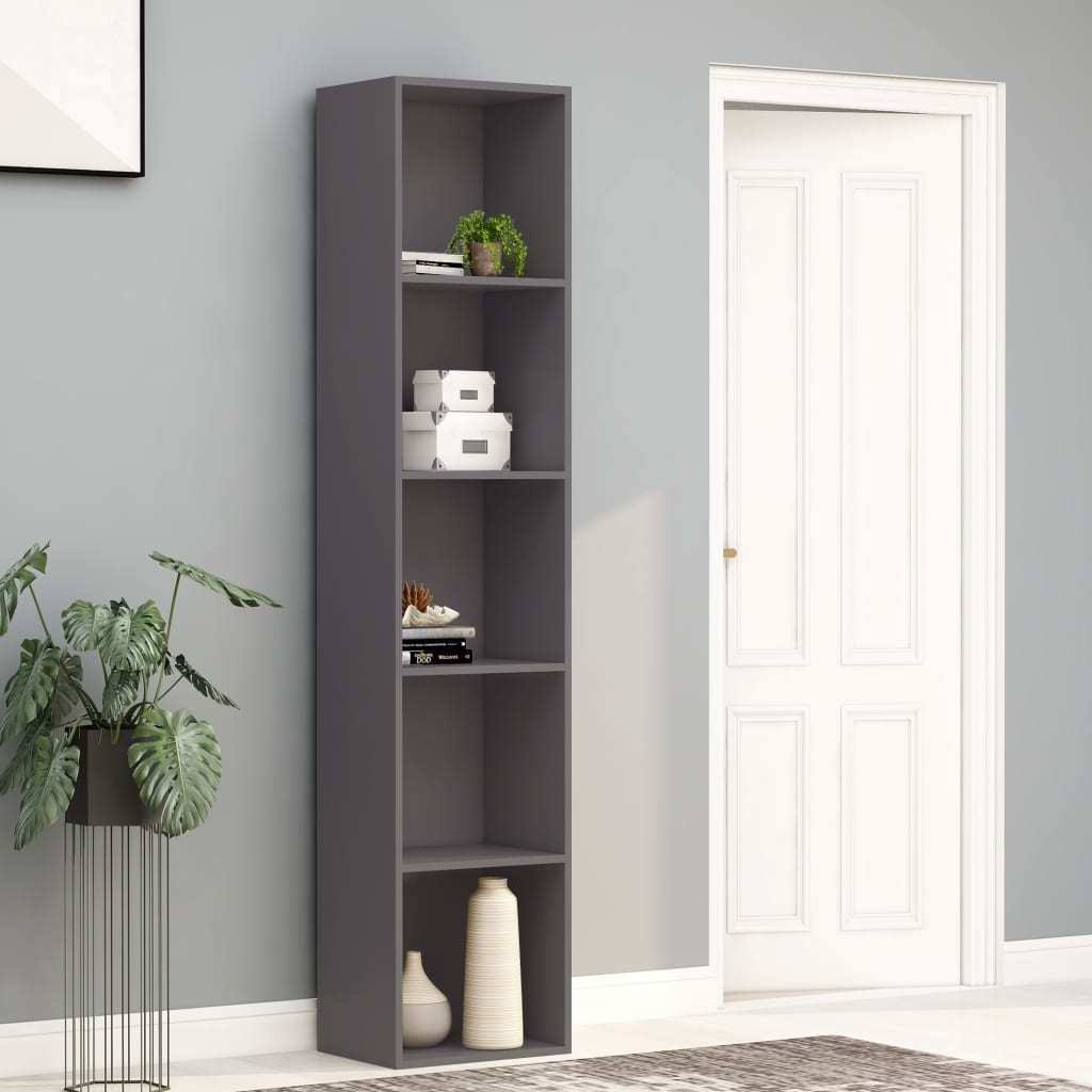 Gray Book Cabinet Chipboard U411398