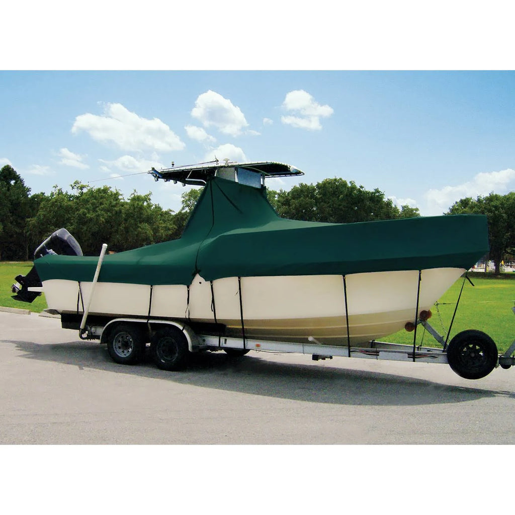 Boat Cover with Fixed T-Tops and Bow Rails P310