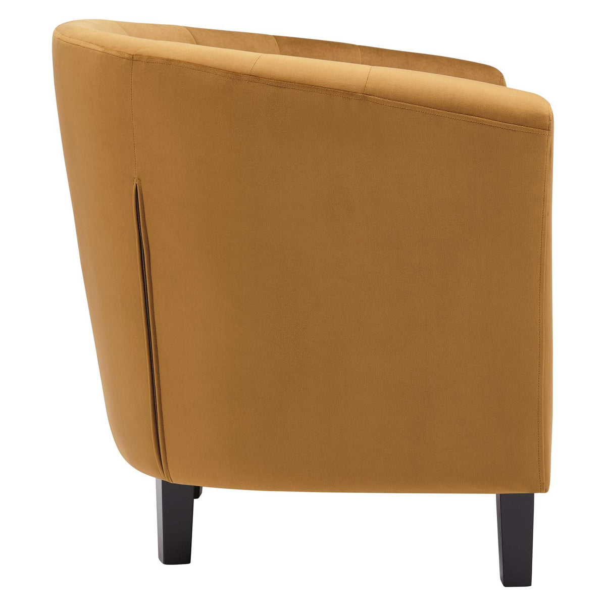 Cognac Performance Velvet Armchair W614538