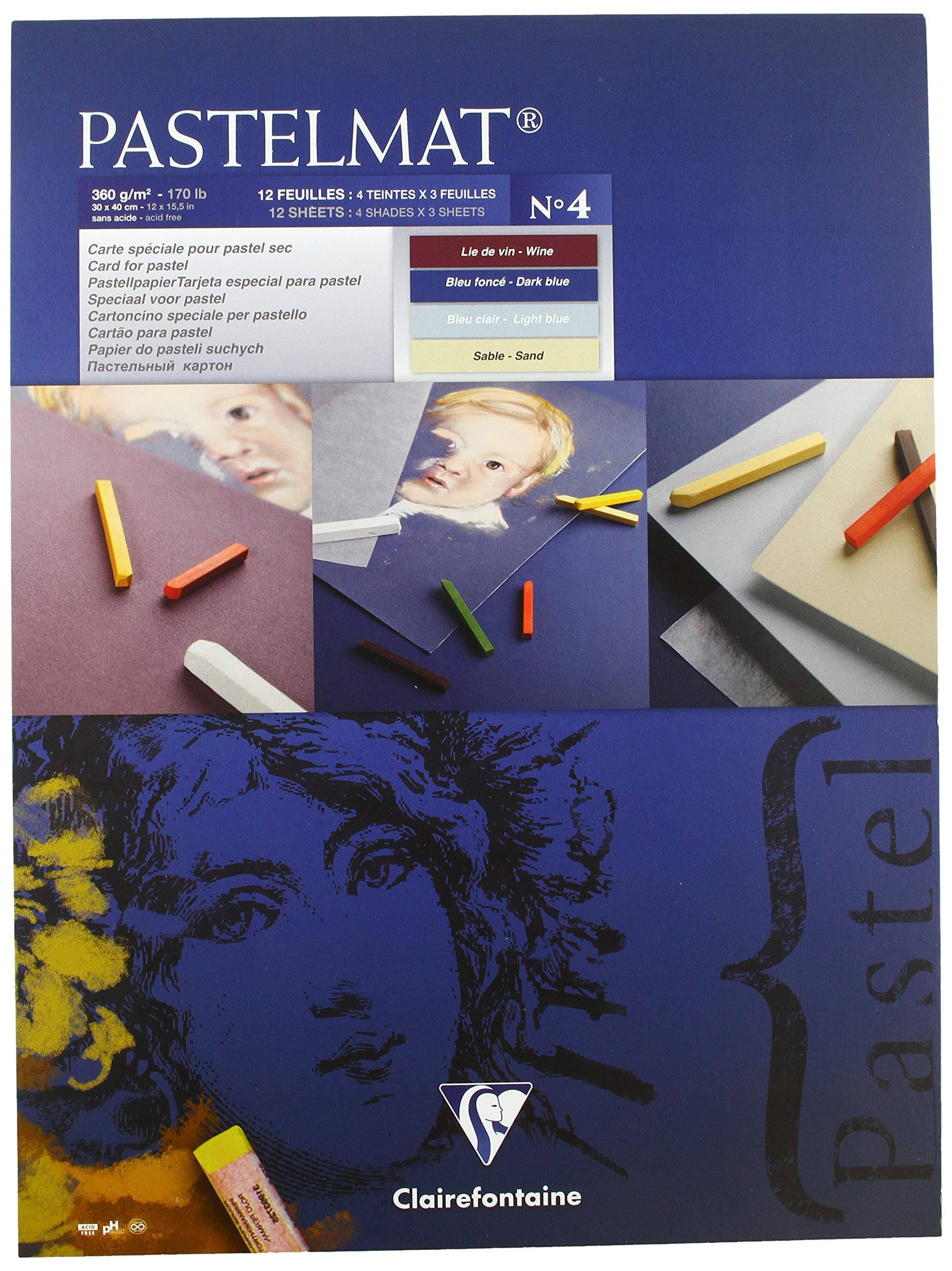Pastel Card Pad, 360 G, 30 x 40 cm, 12 Sheets, Assorted Colours F46406