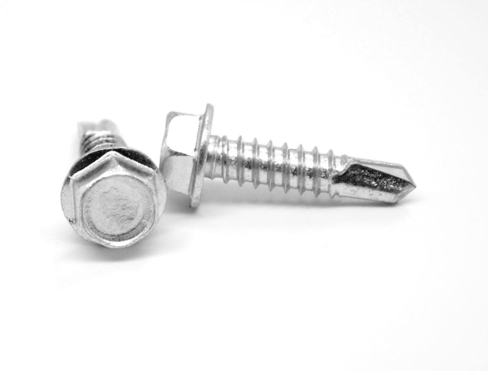Self Drilling Screw Hex Washer Head Low Carbon Steel Zinc Plated O334893