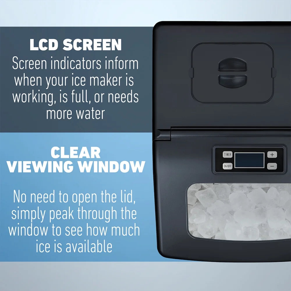 Red Countertop Portable Ice Maker R5497