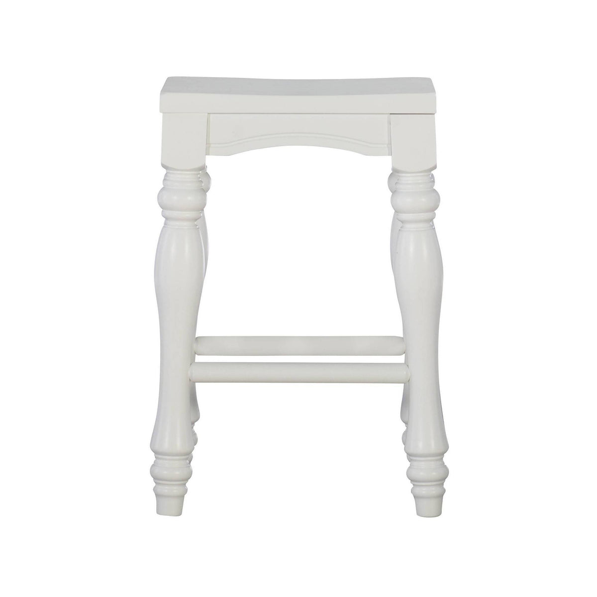 Set of 2 White Counter Height Barstools P3459