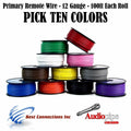 12 Gauge 30M Auto Remote Power Ground Wire Cable (10 Rolls) O90590