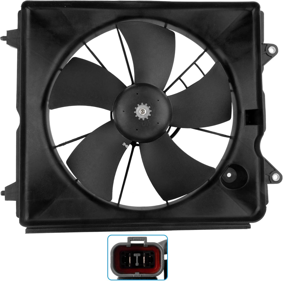 Radiator Cooling Fan Motor Assembly Pack of 2 A85424