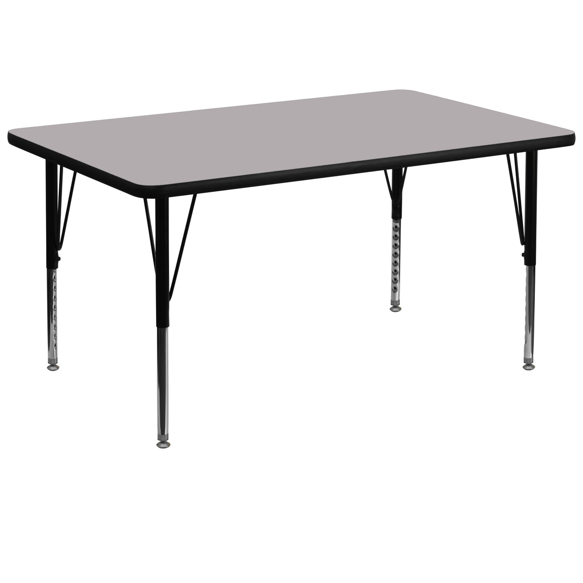 36 W x 72 L Rectangular Grey Thermal Laminate Activity Table F3291