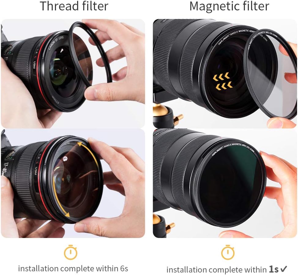 82mm Magnetic Lens Filter Kit MCUV CPL Neutral Density ND1000 Multi-Coated Optical Glass Z545
