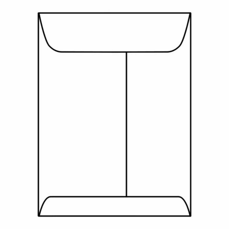 Open End Catalog Envelopes, 8-1/4 x 11-1/4 inch, 28#, White Kraft, Center Seam, Box of 500 W392060