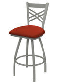 Swivel Bar Stool with Anodized Nickel Finish M683