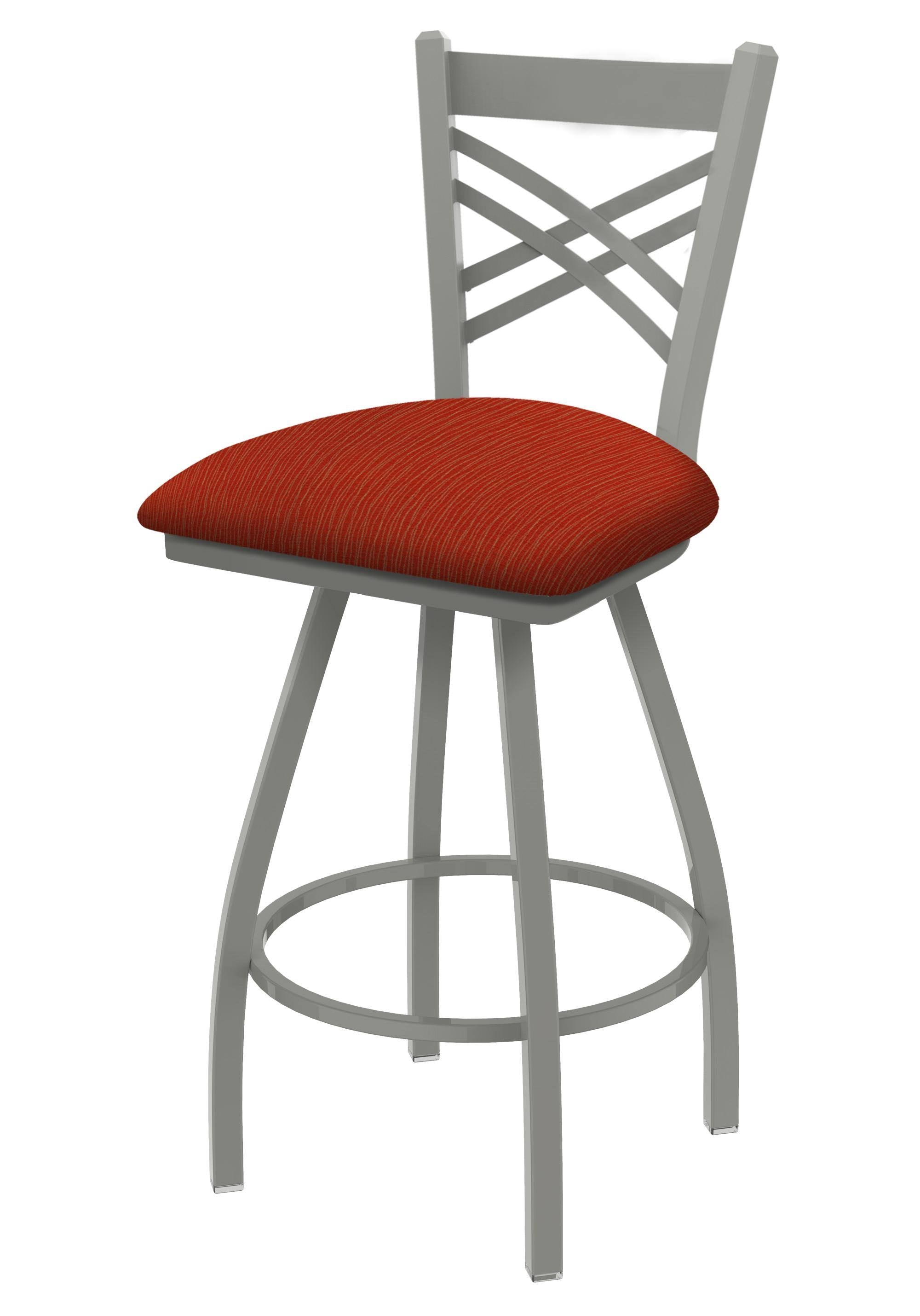 Swivel Bar Stool with Anodized Nickel Finish M683