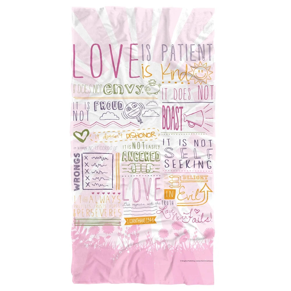 Love is Patient Beach Towel U64224