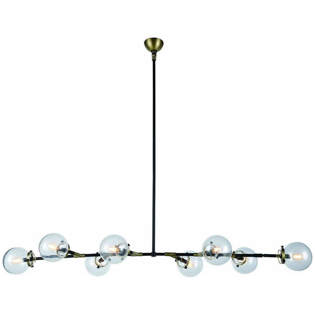 8 Light Chrome Flush Mount Crystal T481