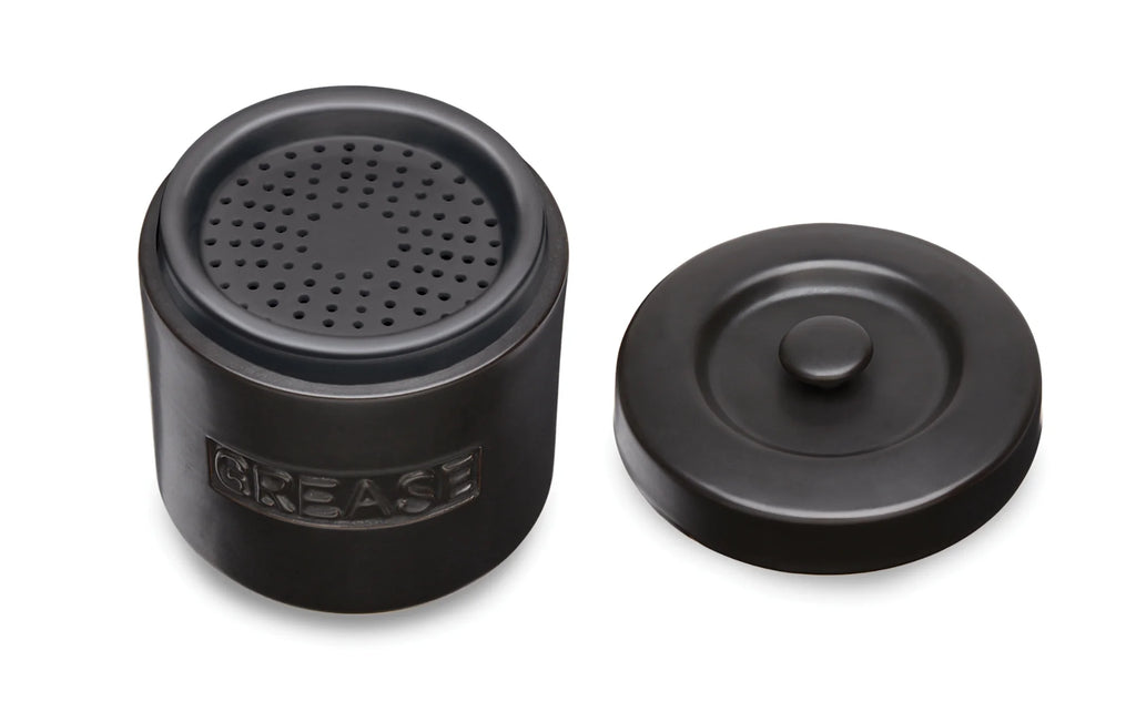 Matte Black Ceramic Grease Container J582