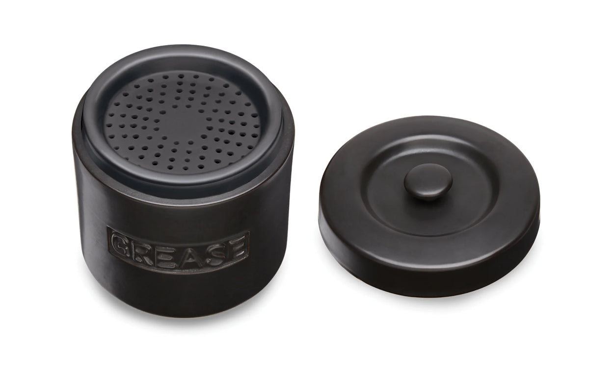 Matte Black Ceramic Grease Container J582