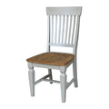 Slat Back Chairs, Set of 2, Hickory/Stone N6735