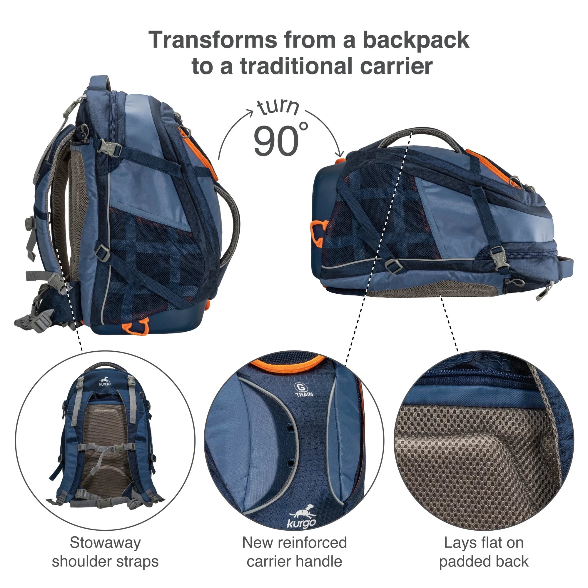 Navy Blue Dog Carrier Backpack J27651