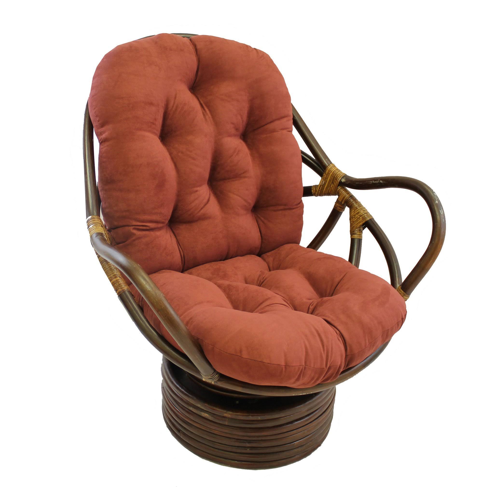 Hunter Green Rattan Swivel Papasan Chair W2501