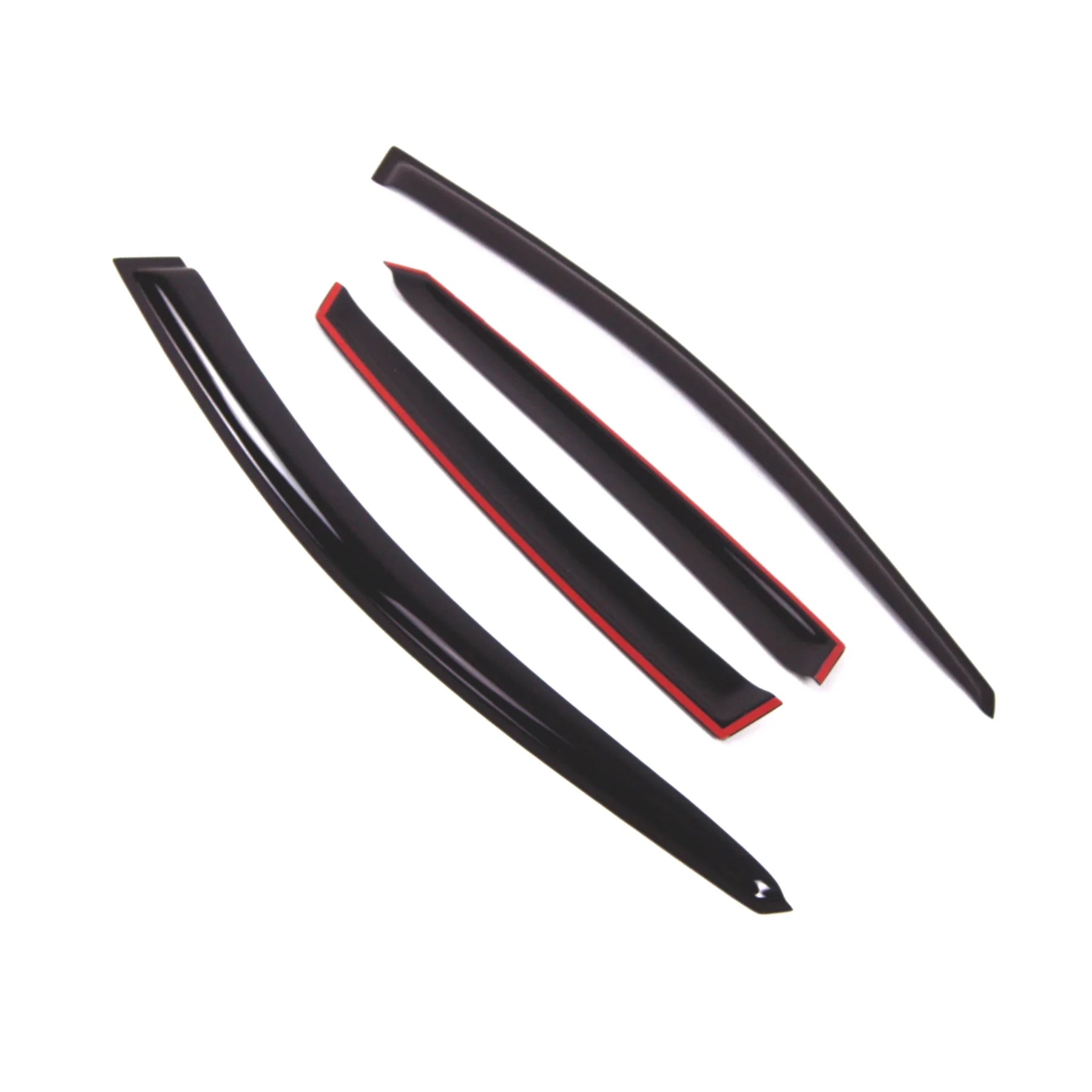 4 Pcs Dark Smoke Window Visor Deflector Rain Guard T782