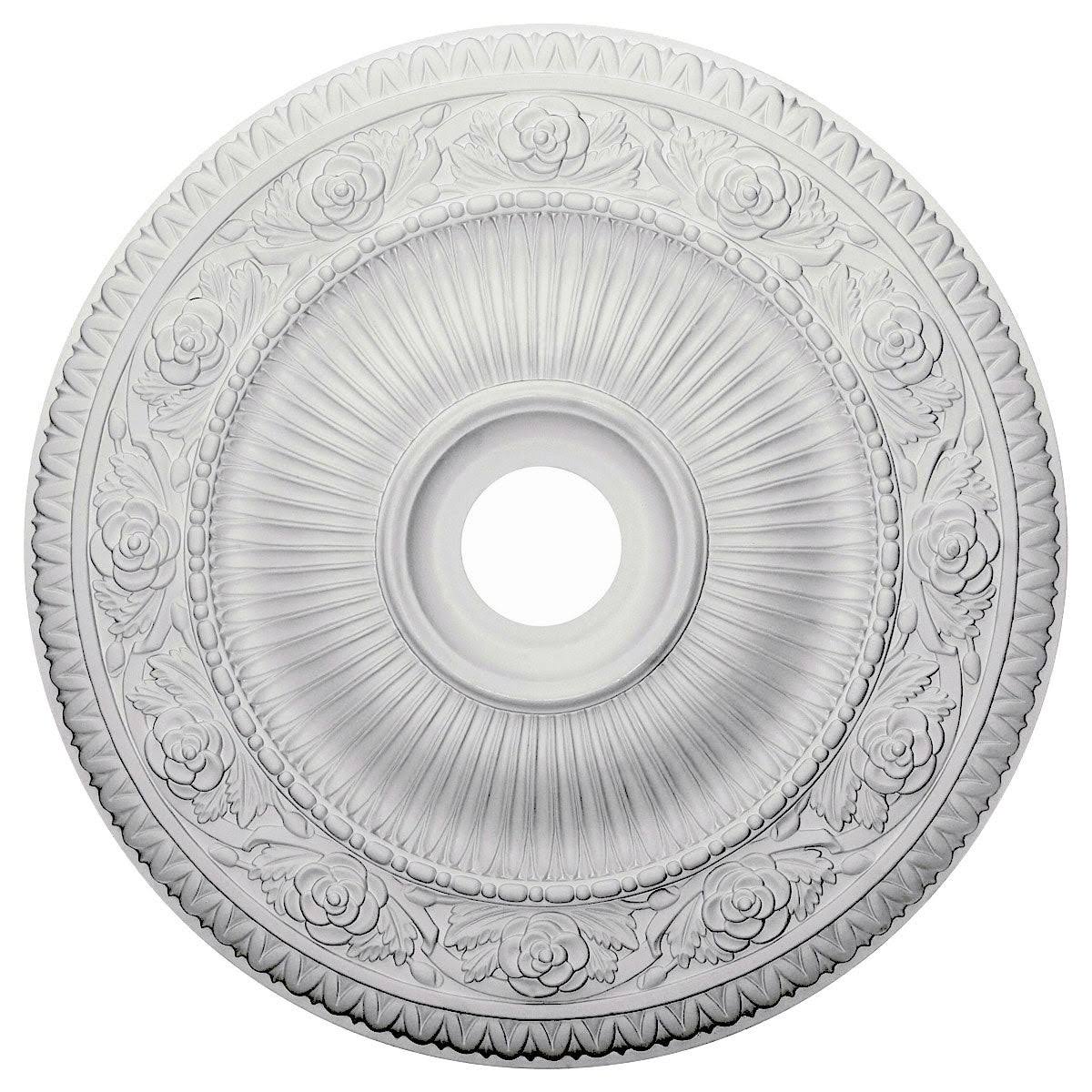Hand-Painted Smokey Topaz Crackle Ceiling Medallion O841587