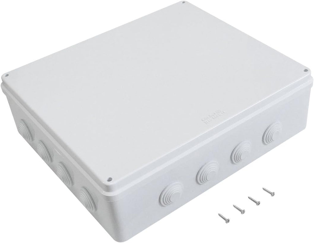 White IP65 Junction Box Project Enclosure 15.7 x 13.8 x 4.7 inch Pack of 2 L4762