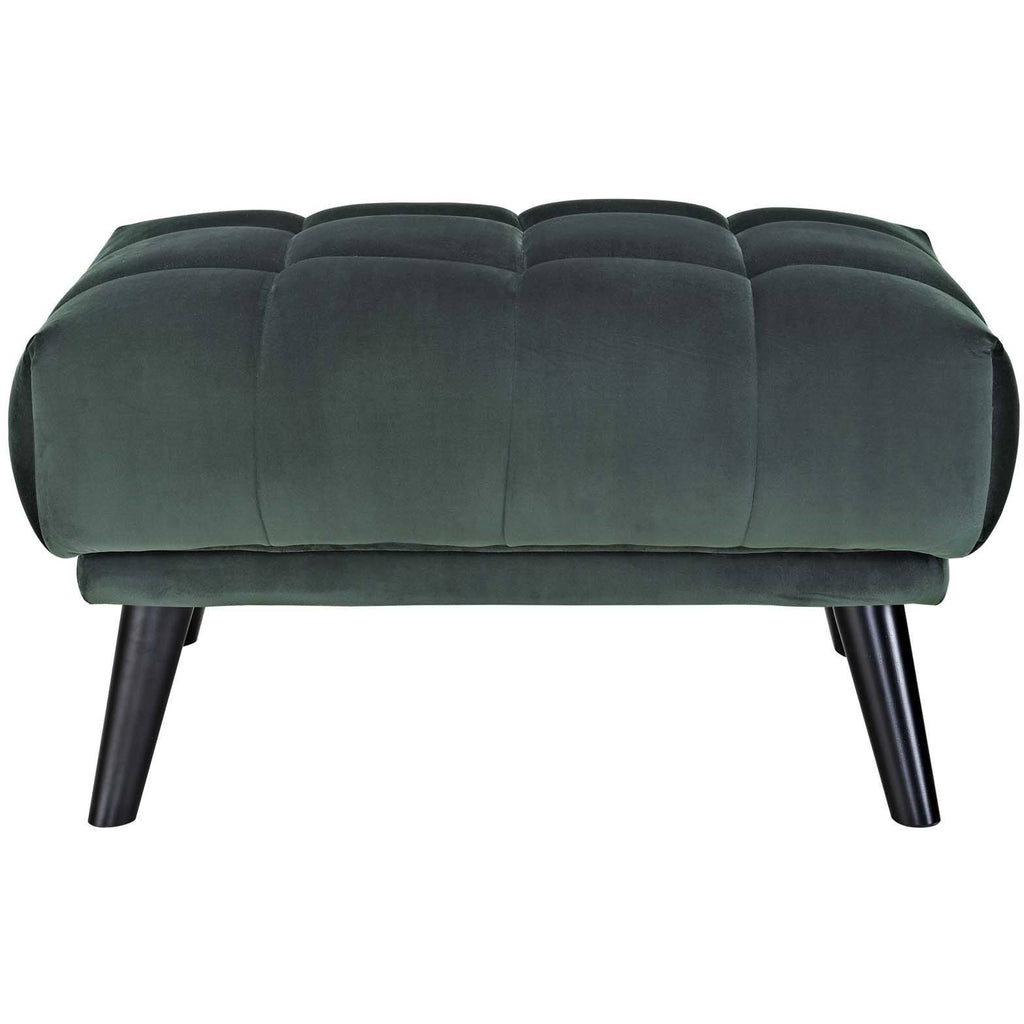 Gray Velvet Ottoman V641