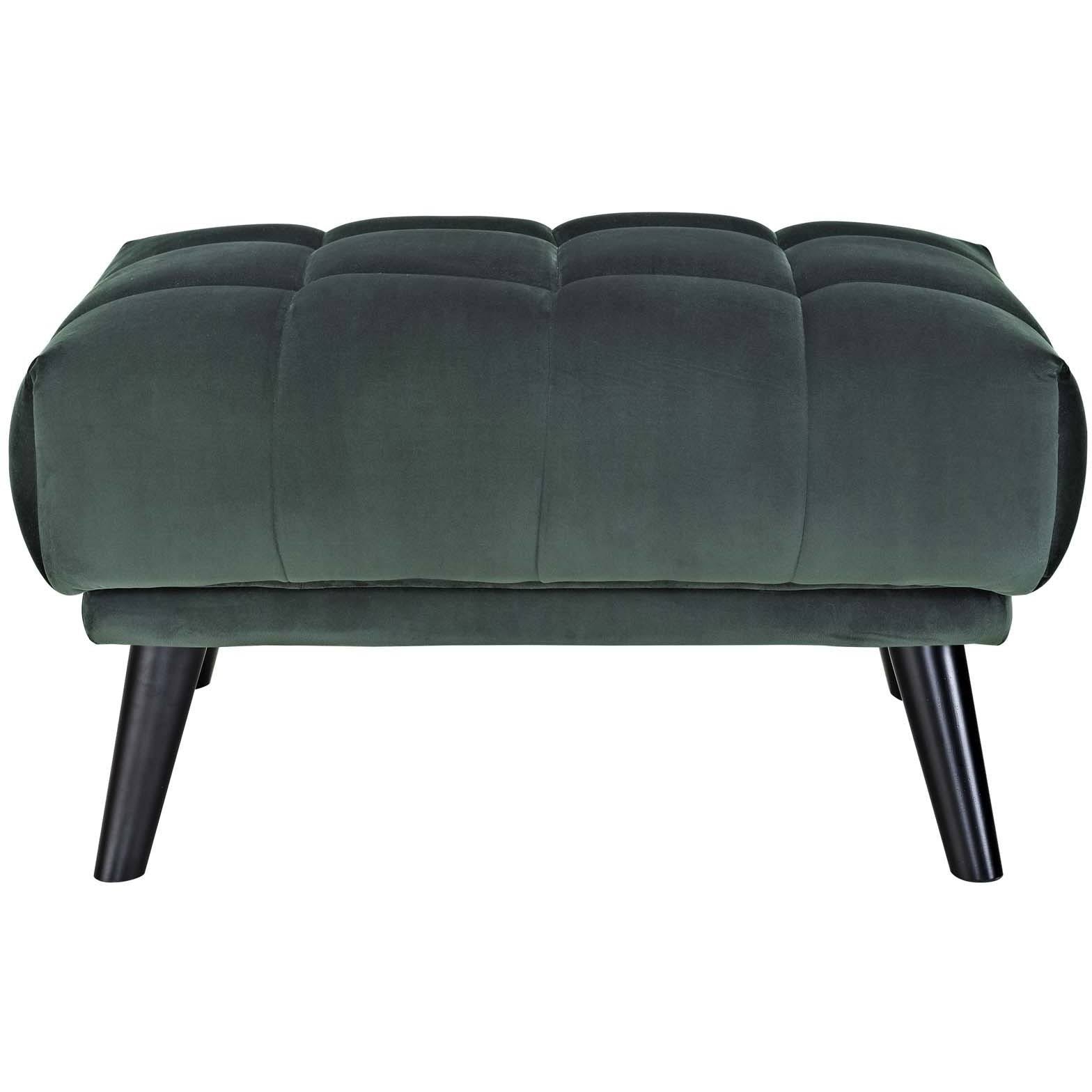 Gray Velvet Ottoman V641