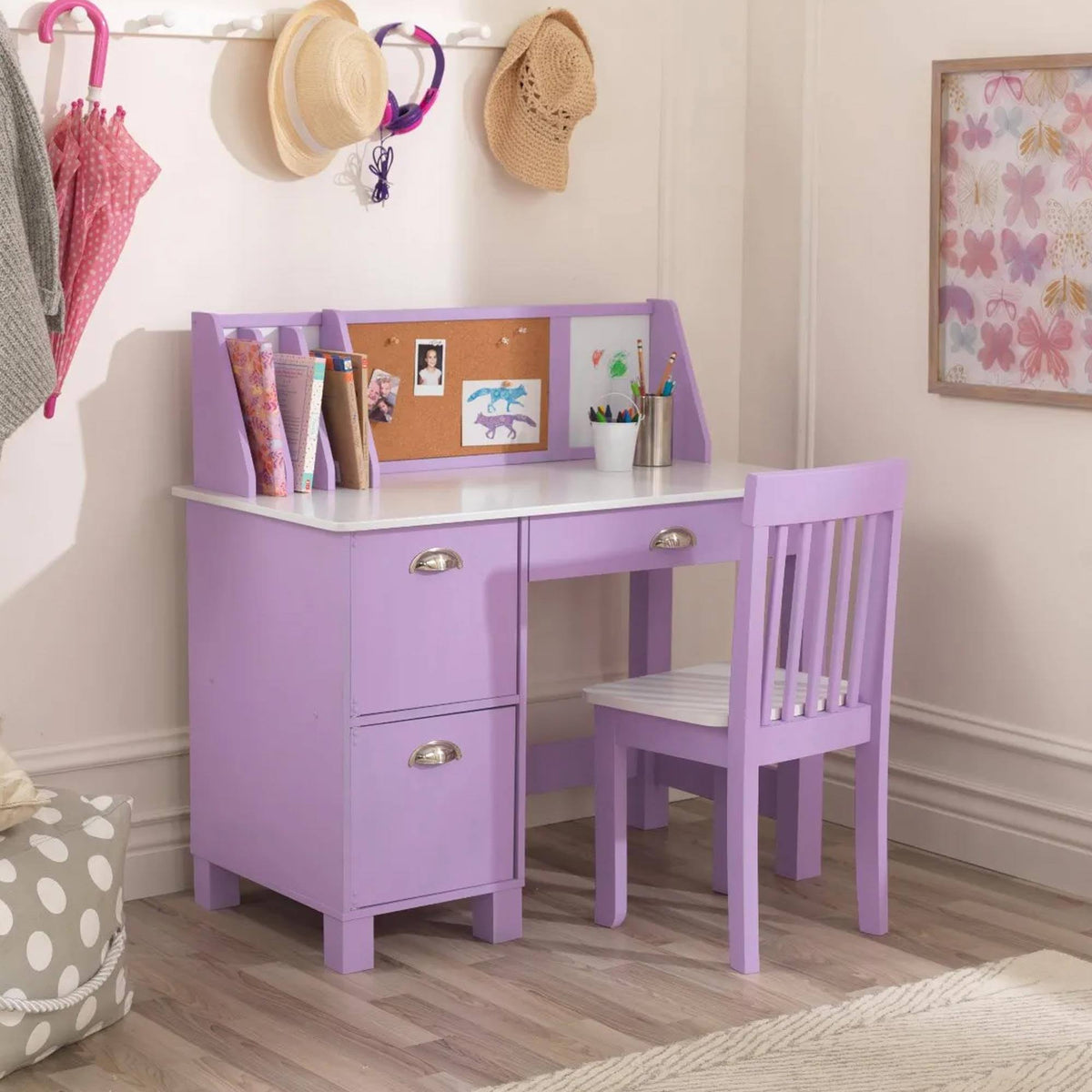 Lavender Study Desk with Chair J3861