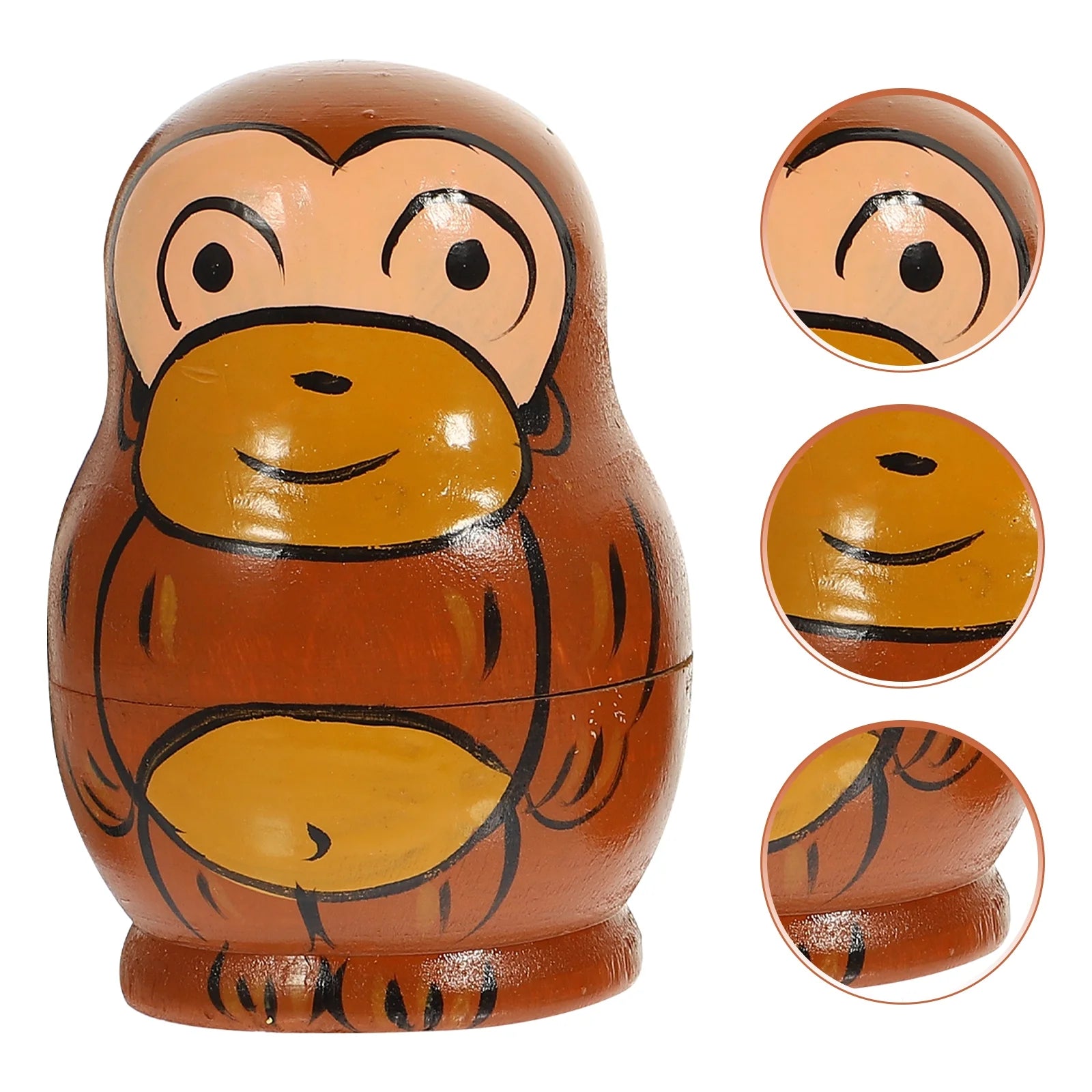 1 Set of Russian Matryoshka Dolls Monkey Stacking Dolls Nesting Dolls H4914