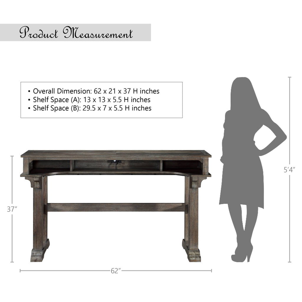 Driftwood Brown Console Bar Table T1003