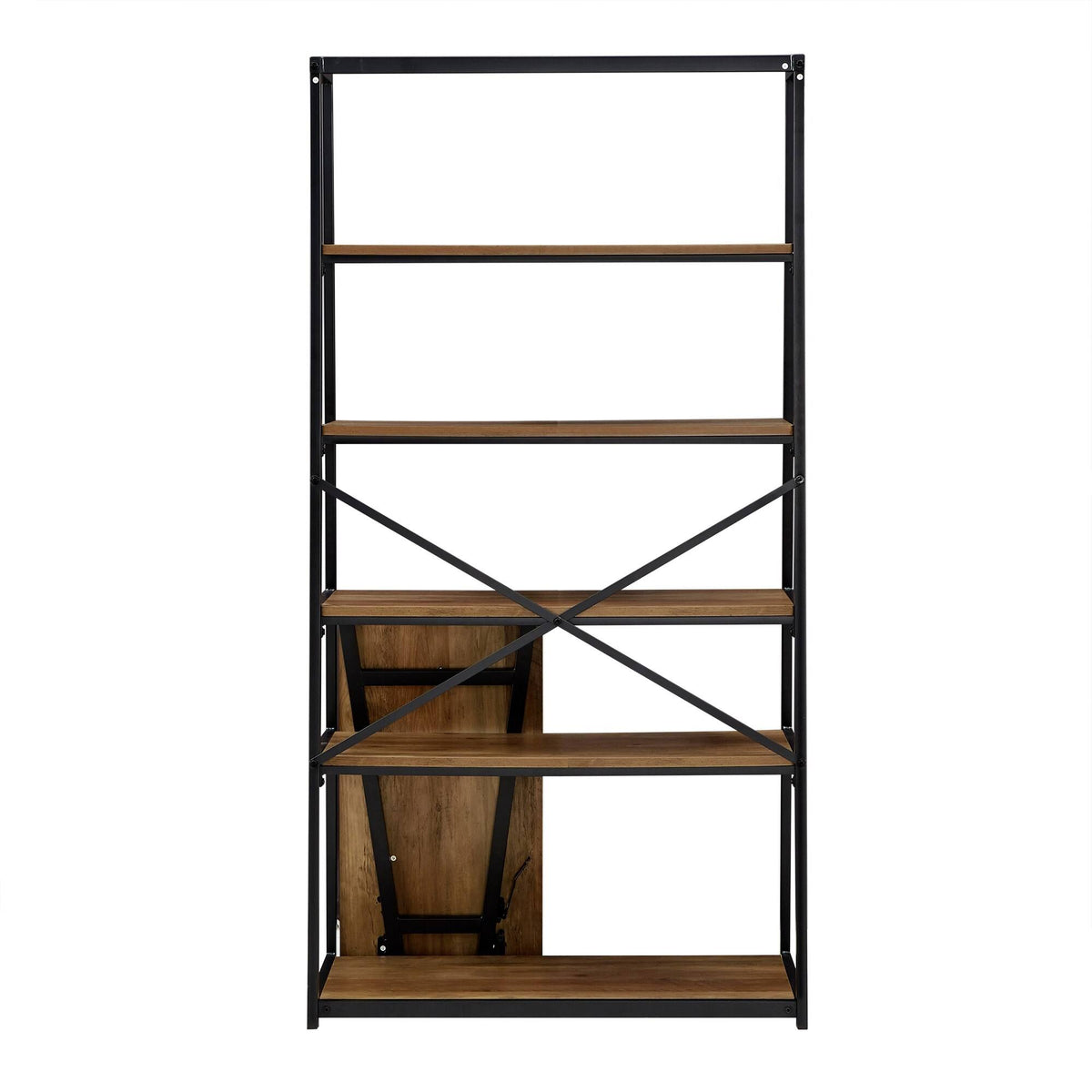 Folding Desk with Bookcase F8978