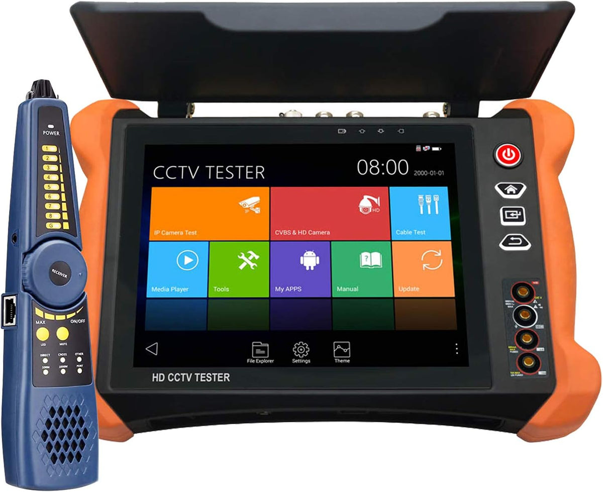 4K CCTV Camera Tester 8-inch IPS Touch Screen Monitor with HDTVI HDCVI AHD SDI IP Camera Support POE WiFi H.265 HDMI Z920562