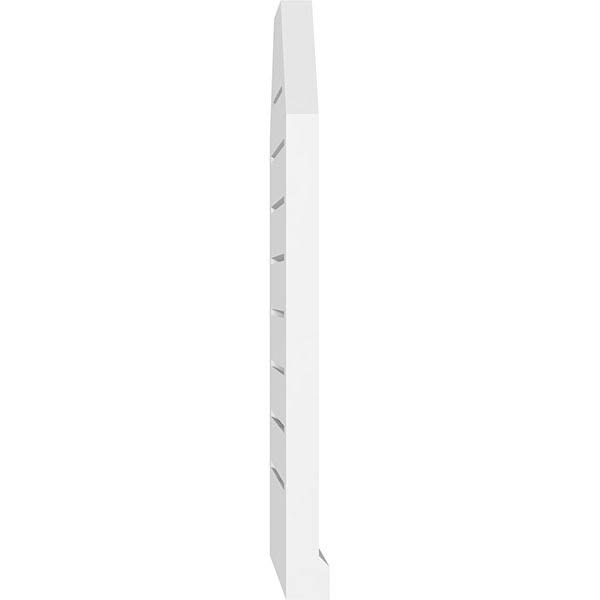 30x22W x 40x22H Octagonal Top Surface Mount PVC Gable Vent with Brickmoul N8124