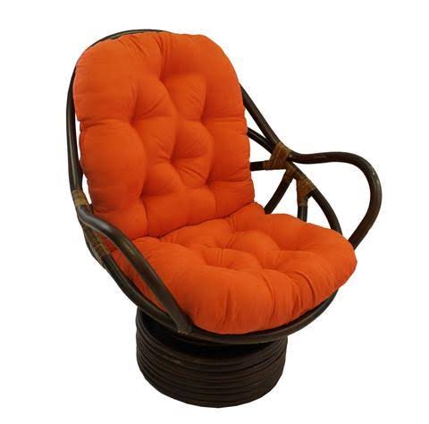Hunter Green Rattan Swivel Papasan Chair W2501