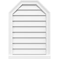 30x22W x 40x22H Octagonal Top Surface Mount PVC Gable Vent with Brickmoul N8124