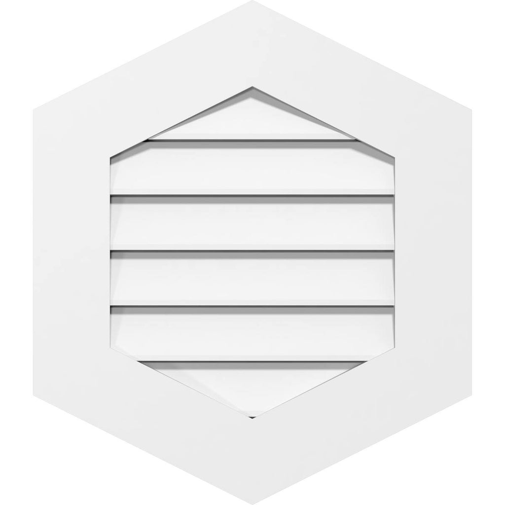 Vertical Peaked Surface Mount PVC Gable Vent V867929