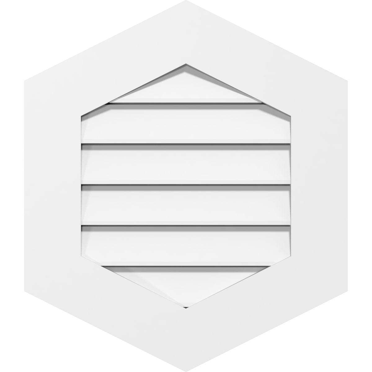 Vertical Peaked Surface Mount PVC Gable Vent V867929