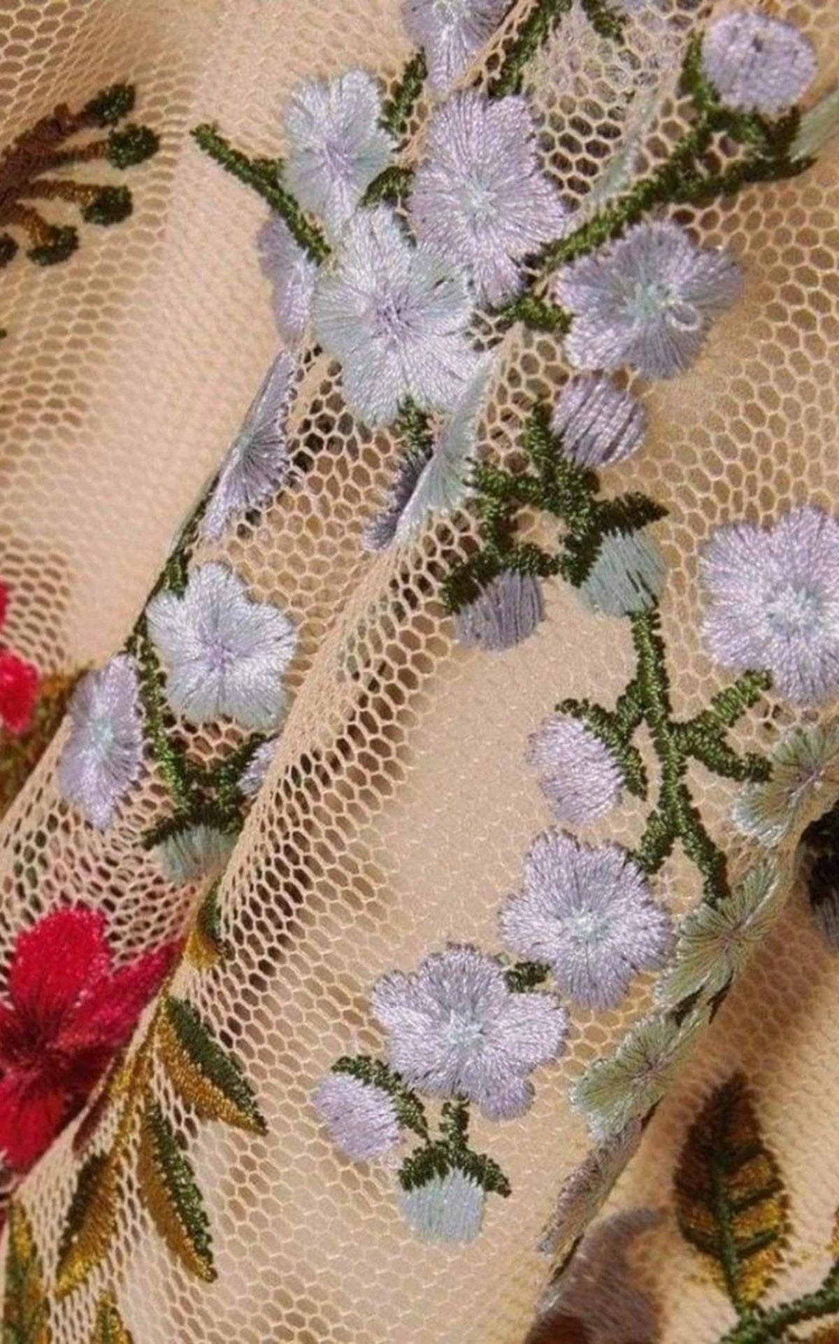 Embroidered Tulle Maxi Dress P167