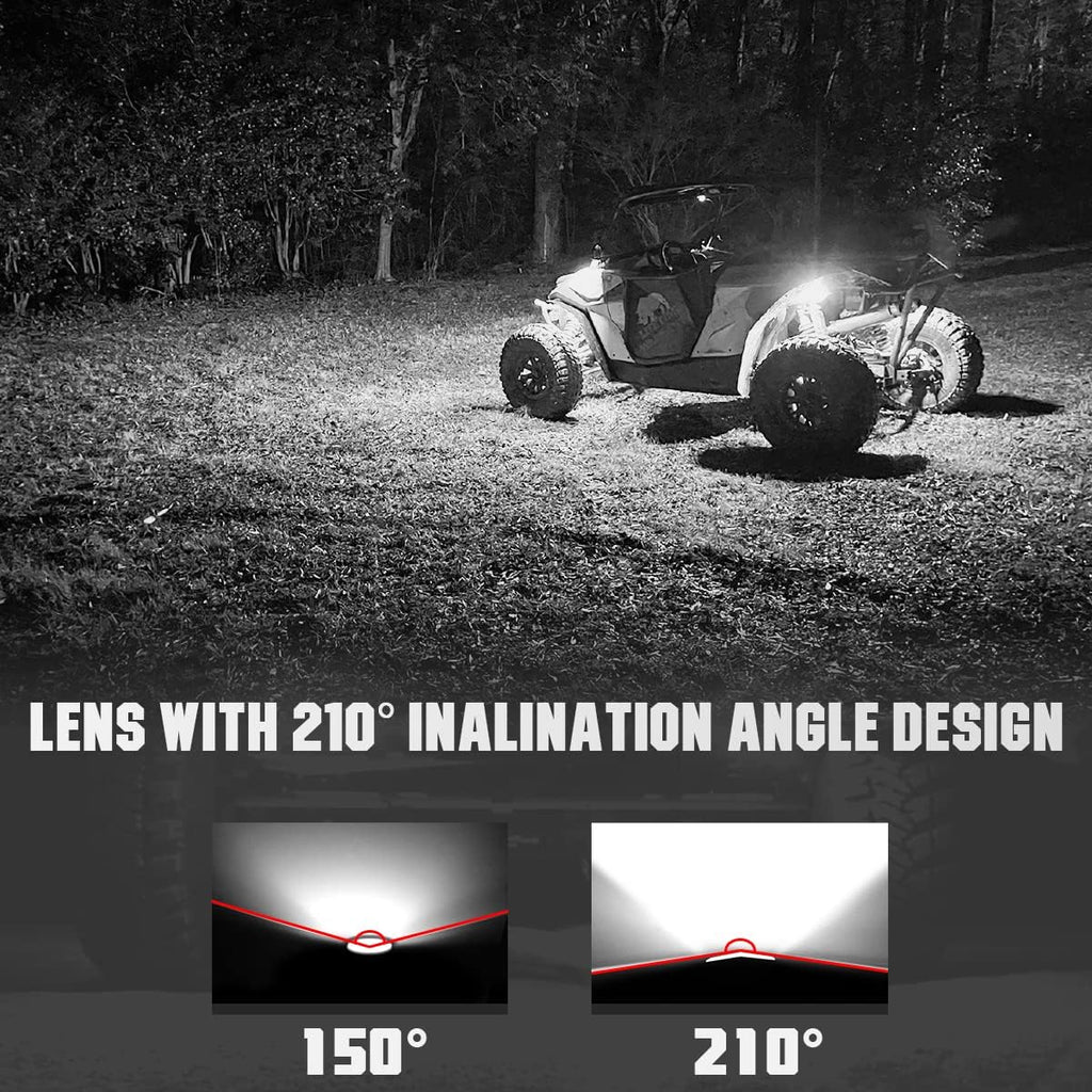 White LED Rock Lights 8PCS Pack of 2 Z9142
