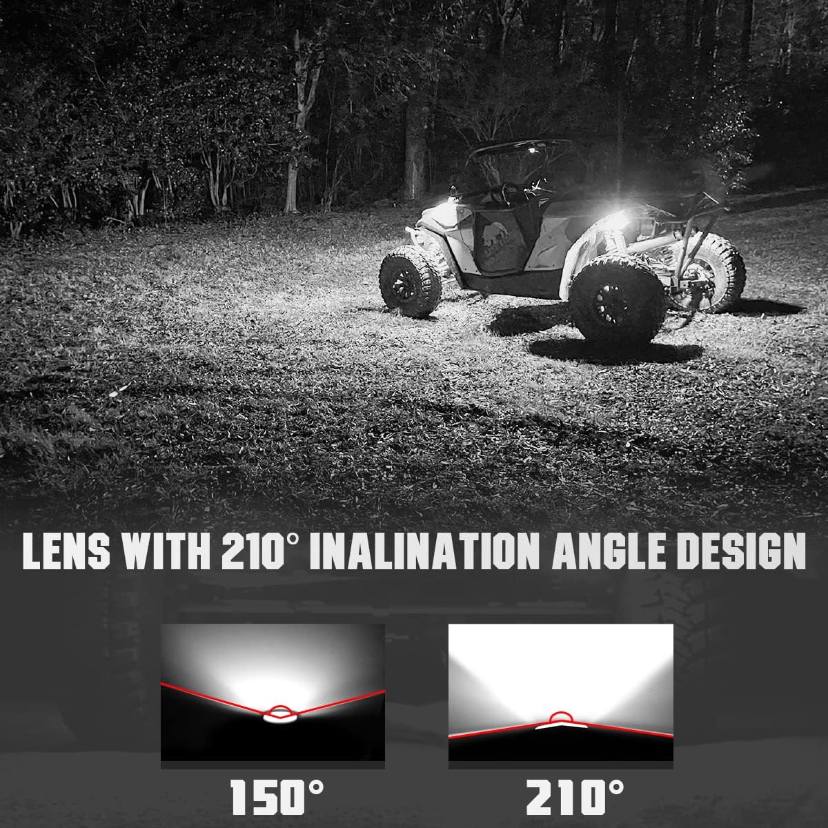 White LED Rock Lights 8PCS Pack of 2 Z9142