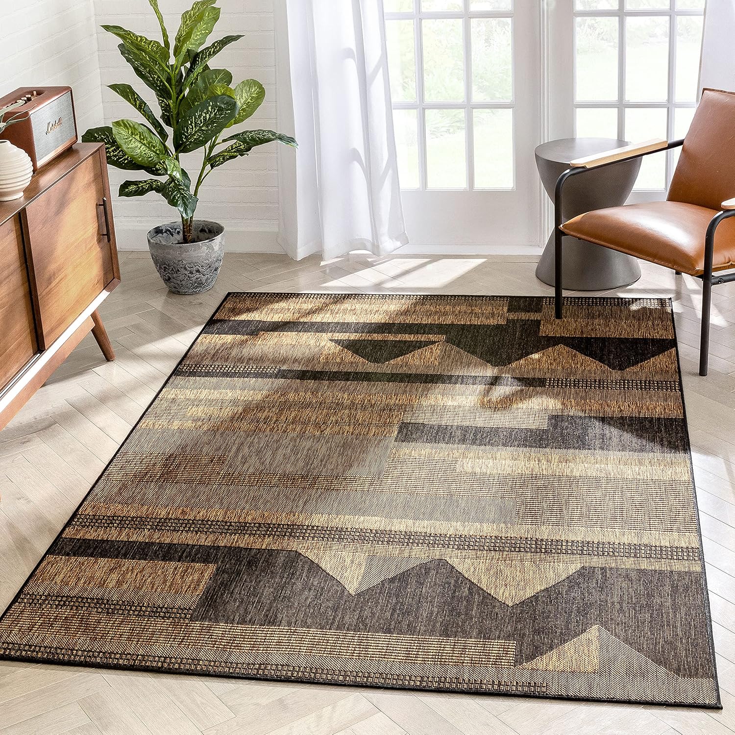 Tribal Moroccan Natural Area Rug P6019